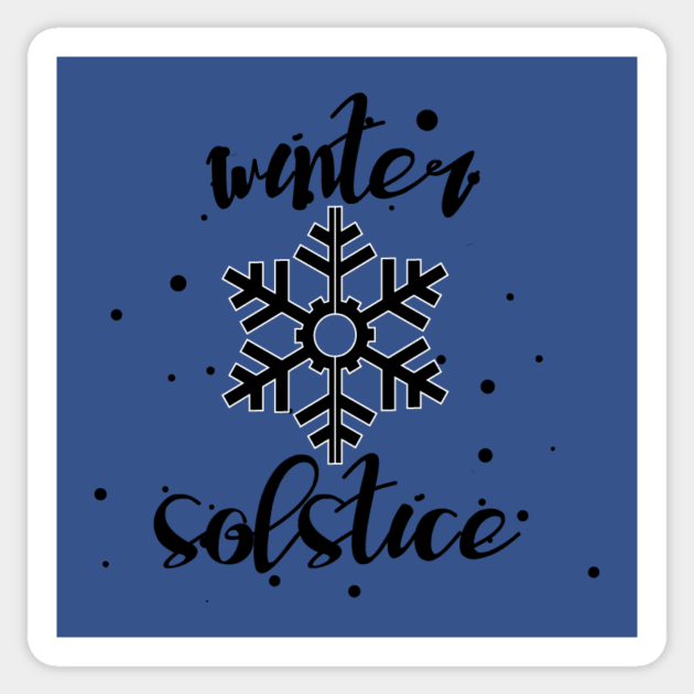 Hello Winter December 21 Winter Solstice Yuletide Sticker by Lilac Beetle